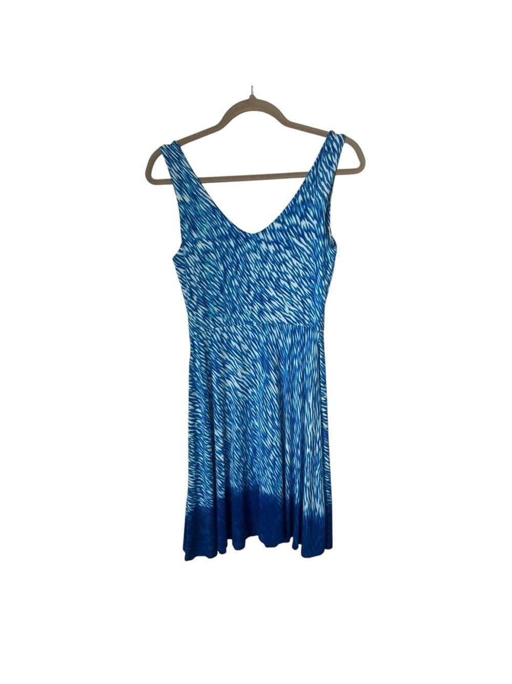 Athleta Blue Reef Ombre Tank Style Flared Skirt A Line Blue Dress Size XS
